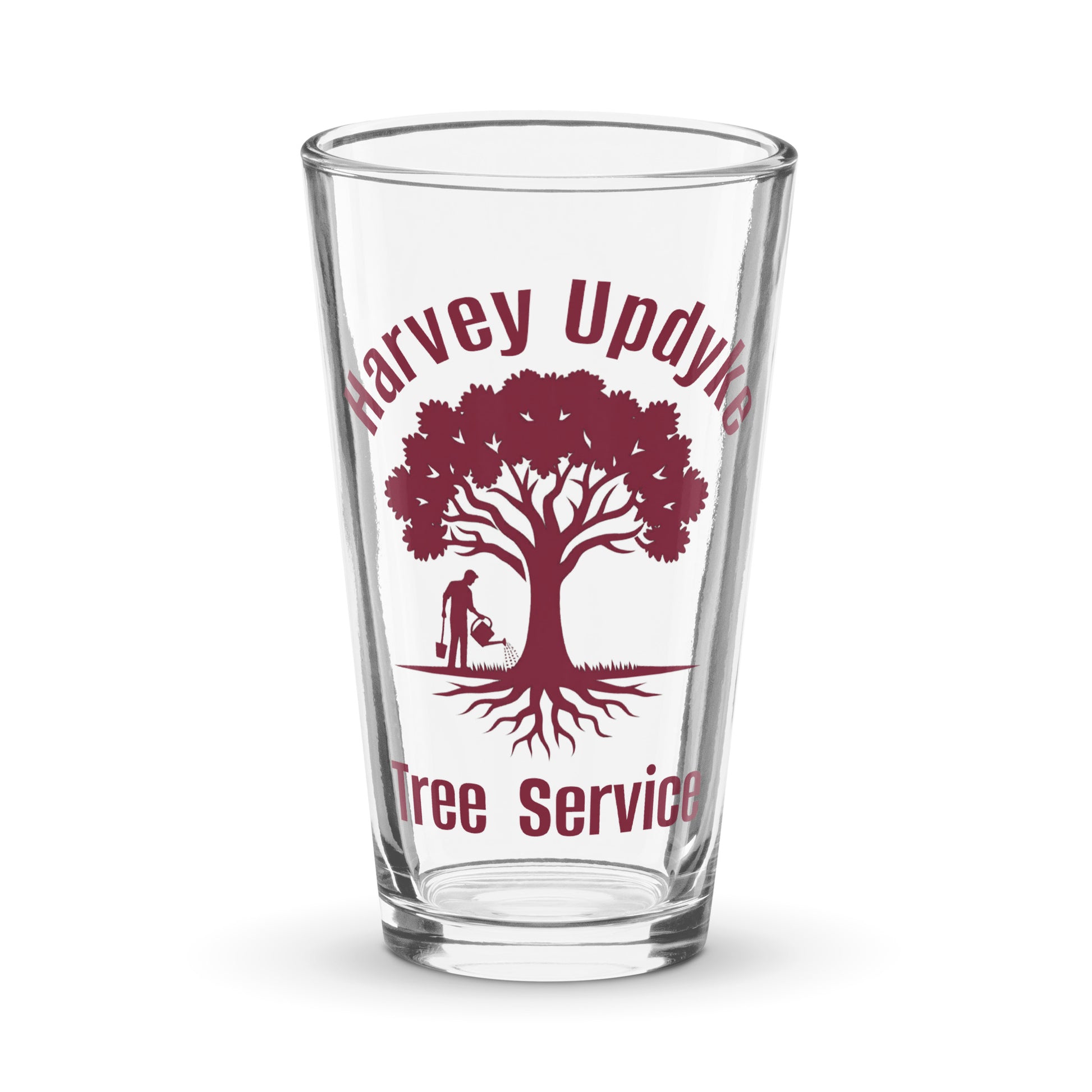 A Funny College Gameday pint glass about Auburn Football, Toomer's corner, Alabama Football and Harvey Updyke by Forever Game Day, a college football t-shirt store