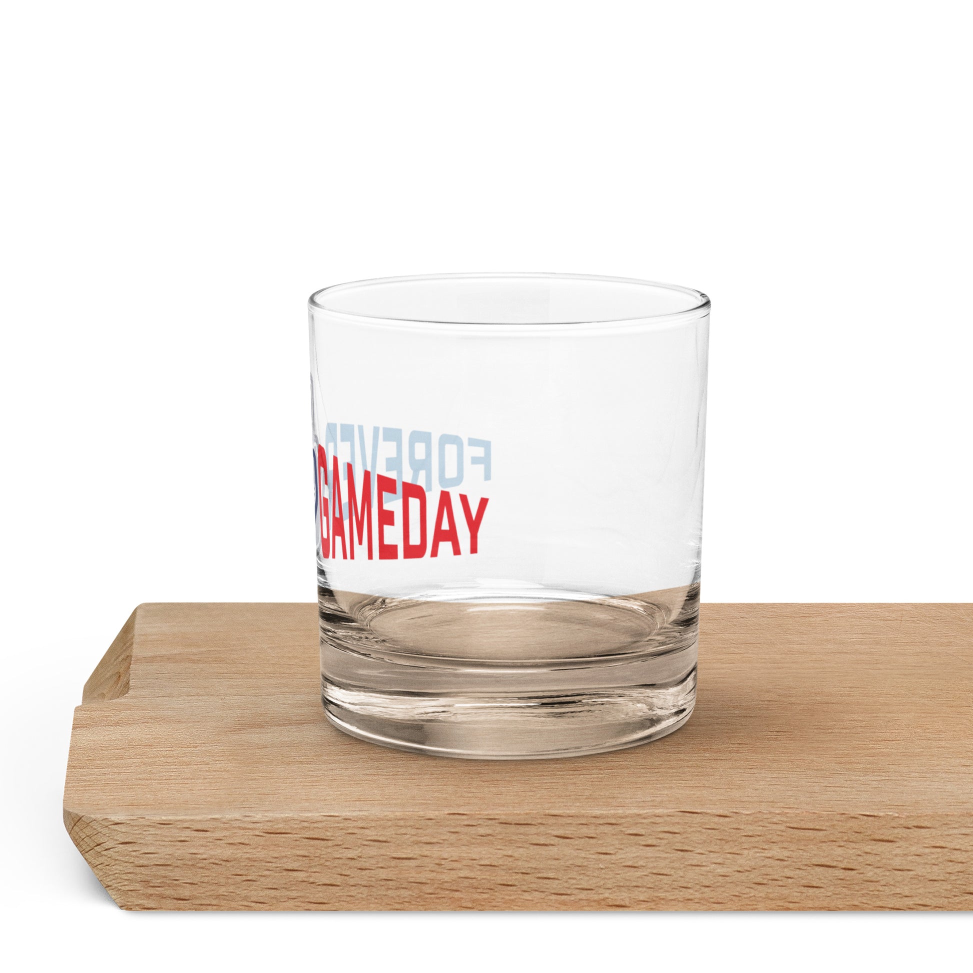 A Funny College Gameday pint glass with the Forever Game Day foam middle finger logo. Forever Game Day is a college football t-shirt store